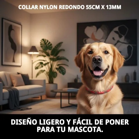 Collar nylon redondo mostrando resistencia al desgaste