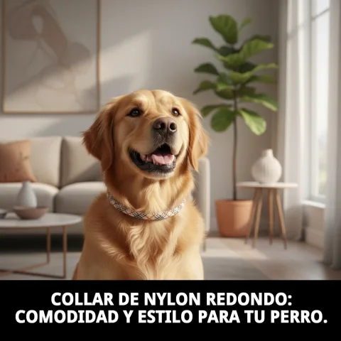 Collar nylon resistente para perros medianos en exterior