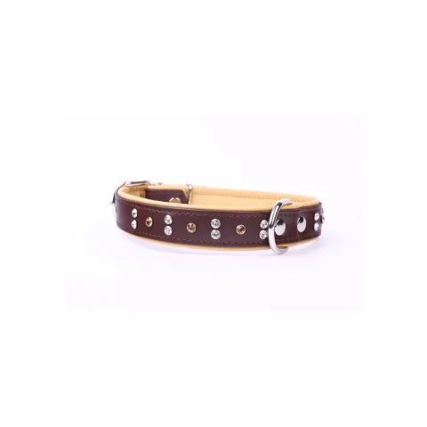 Cierre y hebilla del collar piel luxury cristal 56 cm