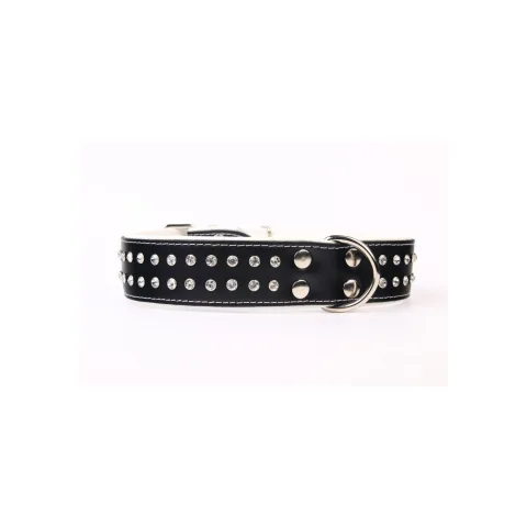 Cierre y hebilla del collar piel luxury cristal