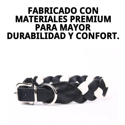 Textura y acabado de piel trenzada del collar