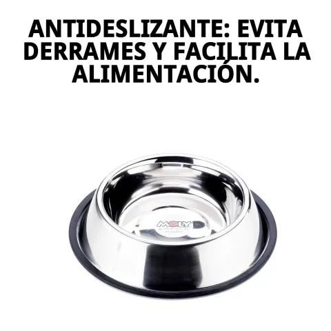 Comedero anti-despilfarro con base estable para evitar deslizamientos