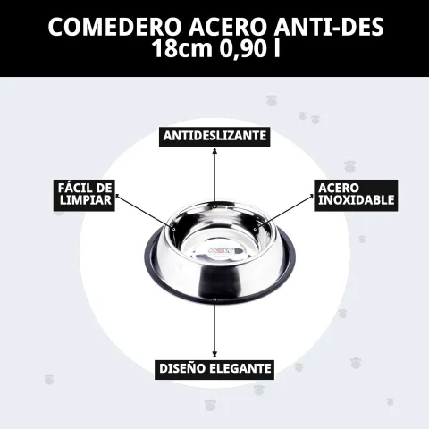 Comedero anti-despilfarro utilizado por gato y perro pequeño