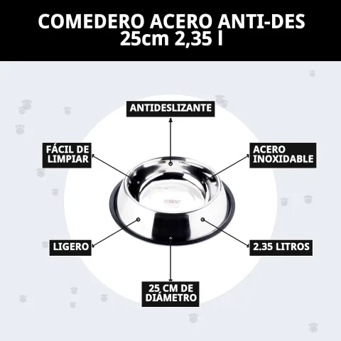 Gamelle acier inoxydable robuste et durable pour animaux