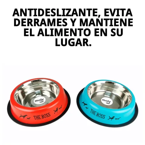 Comedero para perros y gatos con base estable en suelo