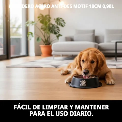 Comedero acero inoxidable Motif con superficie reflectante