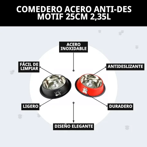 Comedero Motif resistente y duradero para uso diario