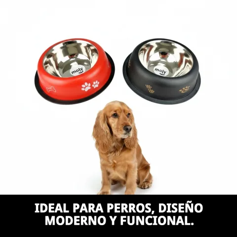 Comedero Cocker Draw con comida para perro