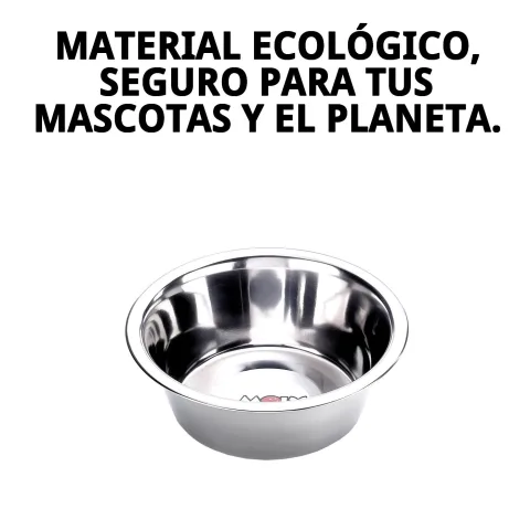 Comedero ecológico acero inoxidable para alimentación diaria