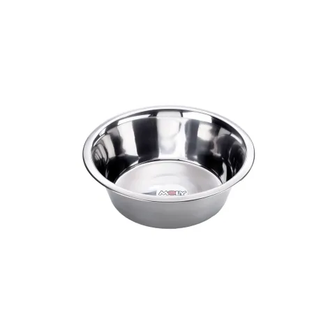 Comedero acero inoxidable con base antideslizante vista lateral