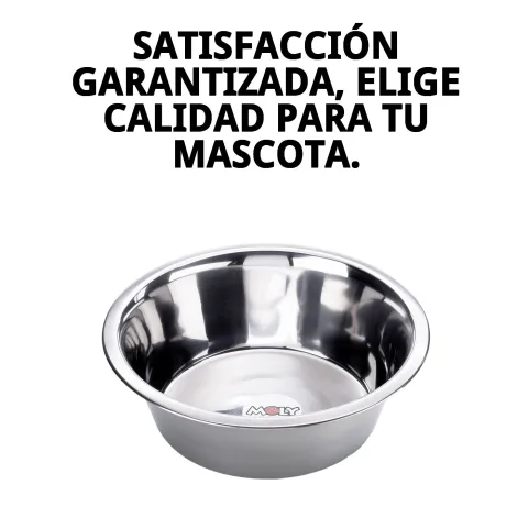 Comedero acero inoxidable para alimentación diaria de mascotas