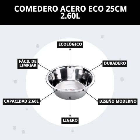Comedero acero eco en ambiente doméstico para mascotas