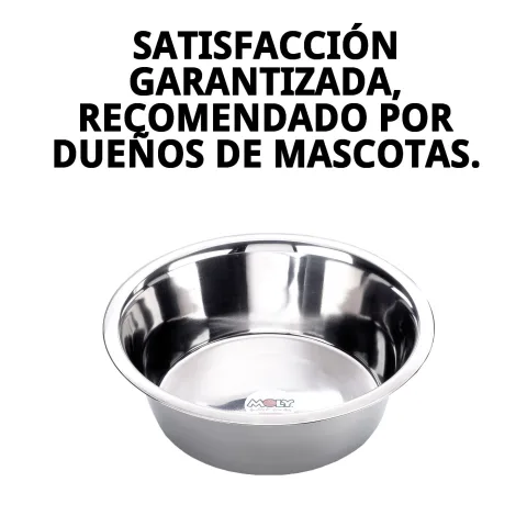 Comedero acero Eco mostrando su tamaño y capacidad