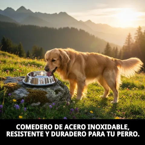 Comedero acero inoxidable para perros y gatos pequeños