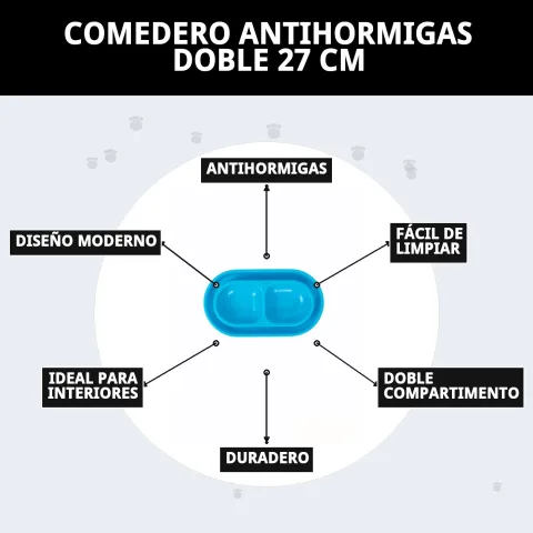 Vue dessus de la mangeoire double antiparasites Moly