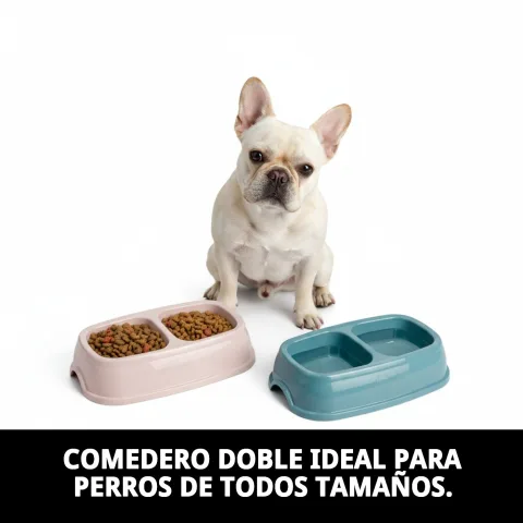 Comedero Break N.13 con alimento y agua para perro pequeño