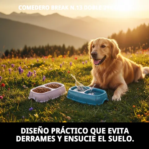 Comedero de plástico resistente Break N.13 para mascotas