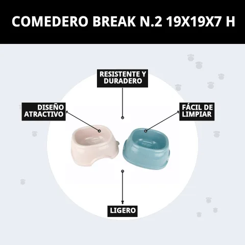 Comedero Break N.2 fácil de transportar para viajes