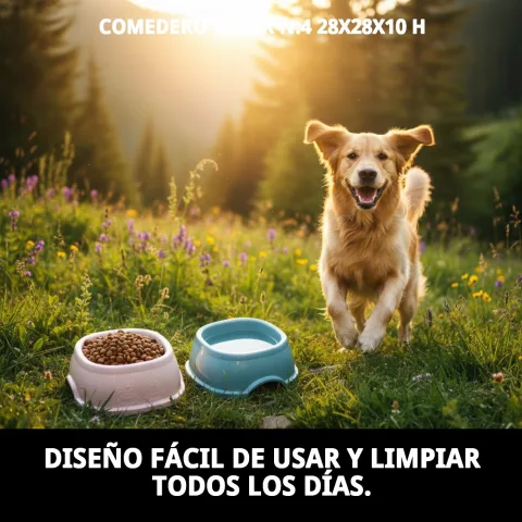 Presentación del comedero Break N.4 en un entorno doméstico decorativo