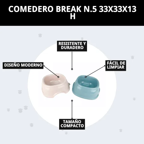 Vista lateral del comedero Break N.5 para mascotas