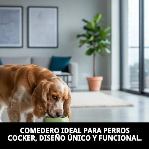 Comedero Break N.9 Cocker tamaño 19x19x11 cm para perros medianos