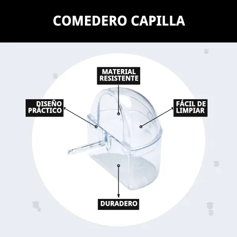 Comedero Capilla au design moderne pour petits animaux