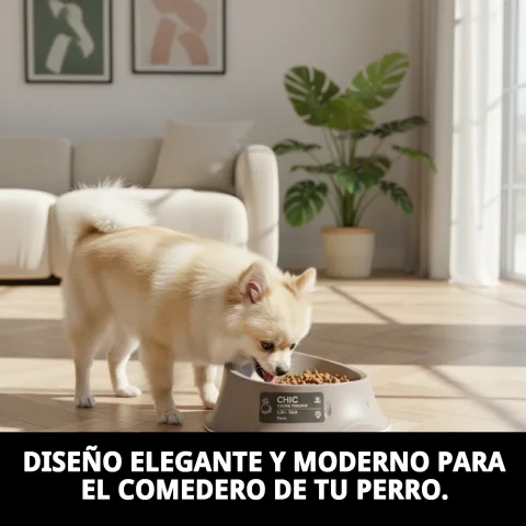 Comedero Chic N1 con comida para mascotas pequeñas