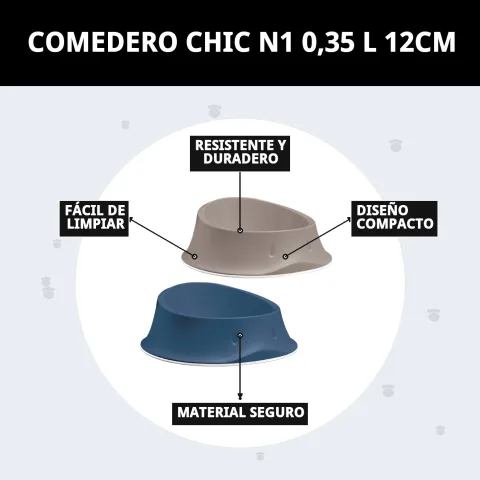 Comedero Chic N1 ideal para mascotas con movilidad reducida