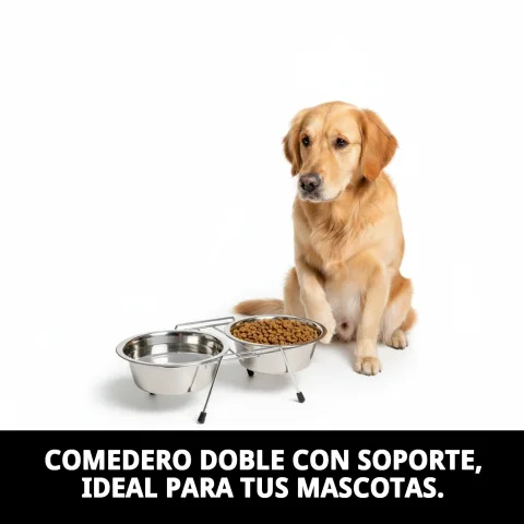 Capacidad de 2 x 2600 ml del comedero doble