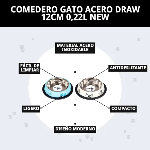 Comedero Draw junto a otros accesorios para gatos en Mar Mascotas