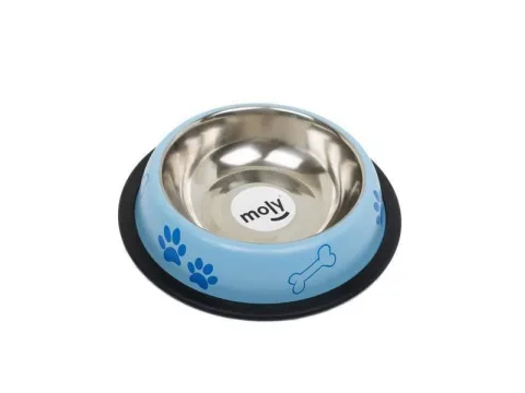 Base antideslizante del comedero de acero para gatos