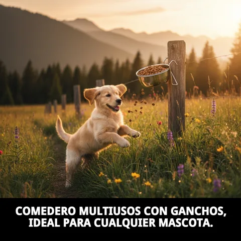 Comedero con alimento seco para mascota pequeña