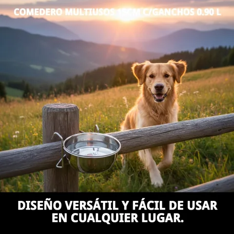 Comedero multiusos con diseño compacto y funcional