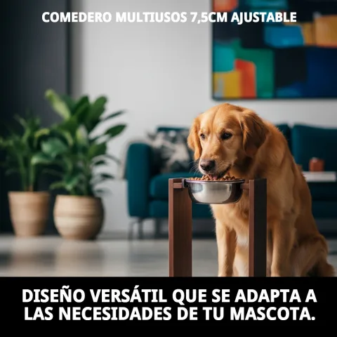 Comedero multiusos con altura ajustada para mascota pequeña