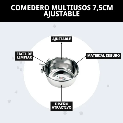 Comedero multiusos ajustable con fondo antideslizante