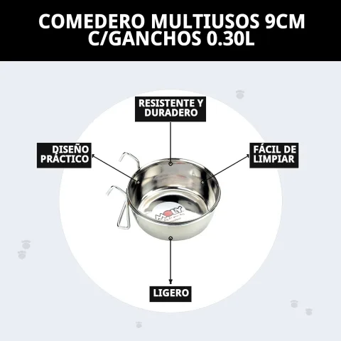 Comedero compacto y estable para mascotas pequeñas