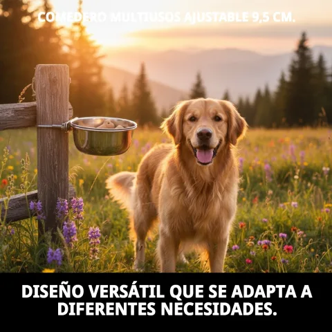 Comedero multiusos con comida húmeda para perros