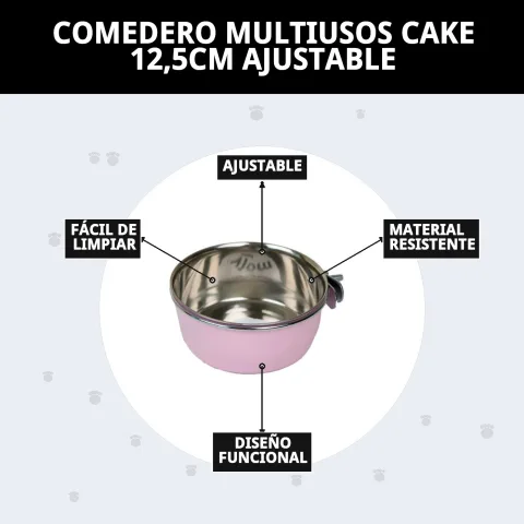 Comedero Cake mostrando material libre de BPA
