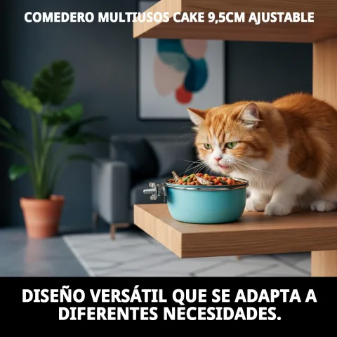Comedero Cake evitando derrames de alimento
