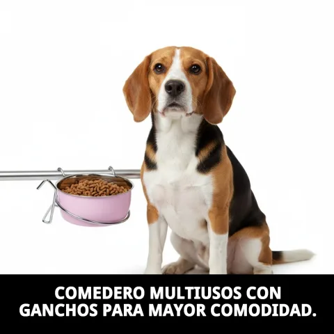 Comedero para perros pequeños y gatos con comida seca