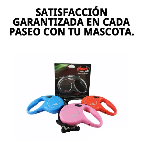 Correa Flexi New Classic M/L desplegada mostrando los 5 metros de cinta