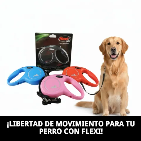 Correa Flexi New Classic M/L rosa en posición retraída