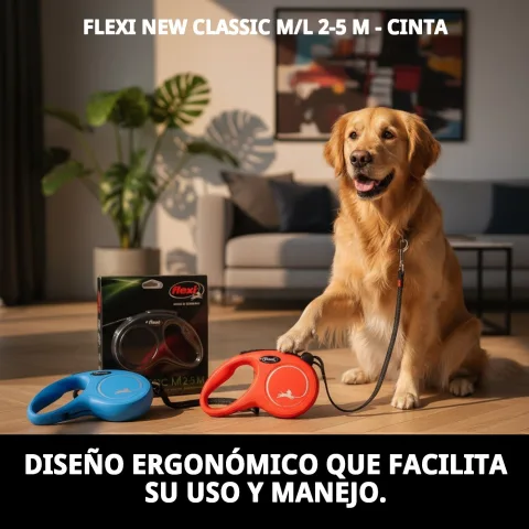 Detalle del sistema de bloqueo de la correa Flexi New Classic M/L
