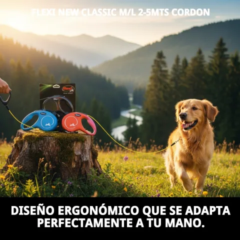 Correa Flexi New Classic M/L mostrando rango de longitud