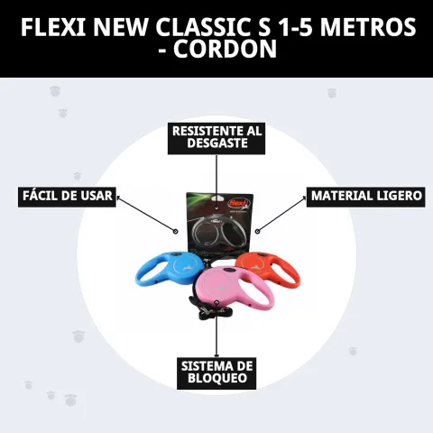 Embalaje y presentación de correa extensible Flexi New Classic S