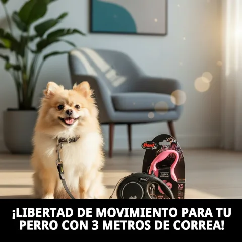 Correa Flexi New Classic XS mostrando el cordón extendido