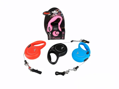Correa Extensible Flexi New Classic XS 3 m Cordón | Ligera y Segura para Perros Pequeños