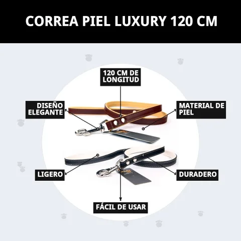 Variedad de colores disponibles para la correa Luxury 120 cm