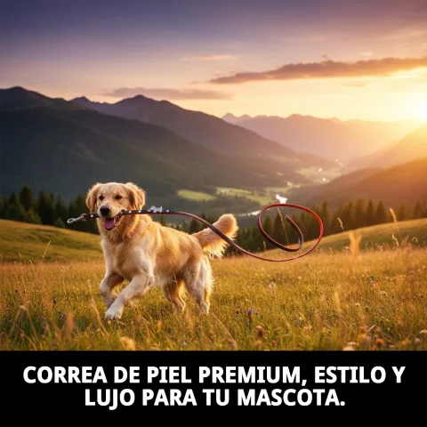 Correa Luxury Joya en uso con perro en paseo
