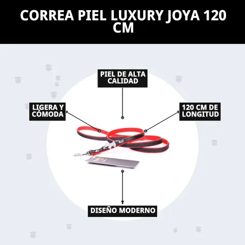 Empaque y presentación de la correa Luxury Joya 120 cm